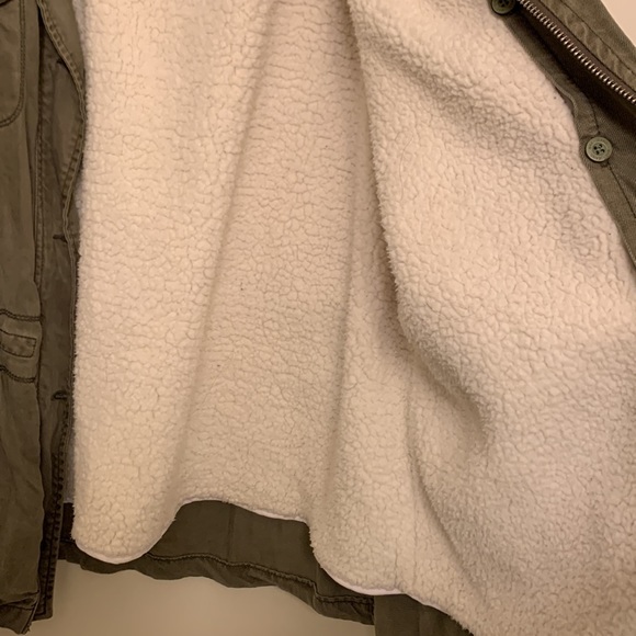 Insulated Military Cargo Jacket Max Jeans Olive Green Utility Jacket - Picture 6 of 16